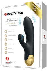 Pretty Love Naughty Play Waterproof Rechargeable Rabbit Massager Black Rabbit Vibrators
